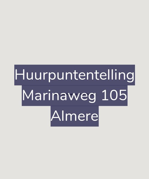 Foto gevel Huurpuntentelling voor Marinaweg 105, Almere