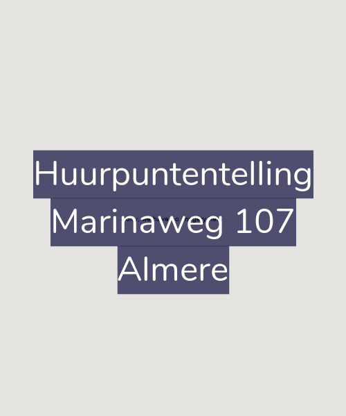 Foto gevel Huurpuntentelling voor Marinaweg 107, Almere