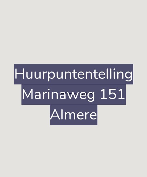 Foto gevel Huurpuntentelling voor Marinaweg 151, Almere