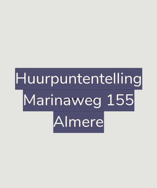 Foto gevel Huurpuntentelling voor Marinaweg 155, Almere