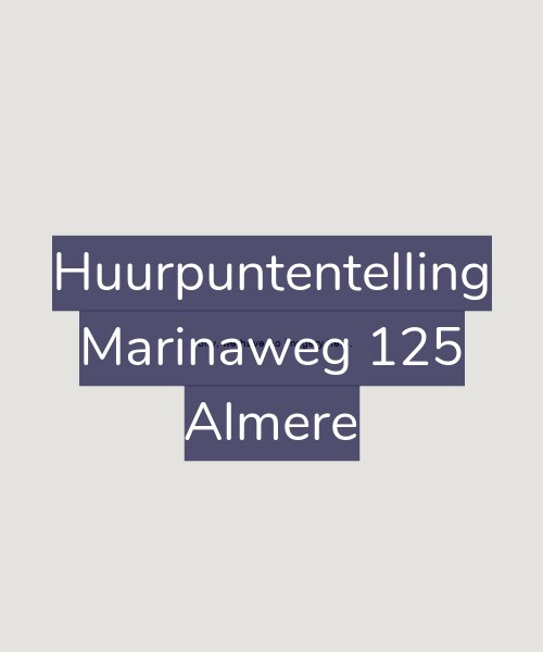 Foto gevel Huurpuntentelling voor Marinaweg 125, Almere