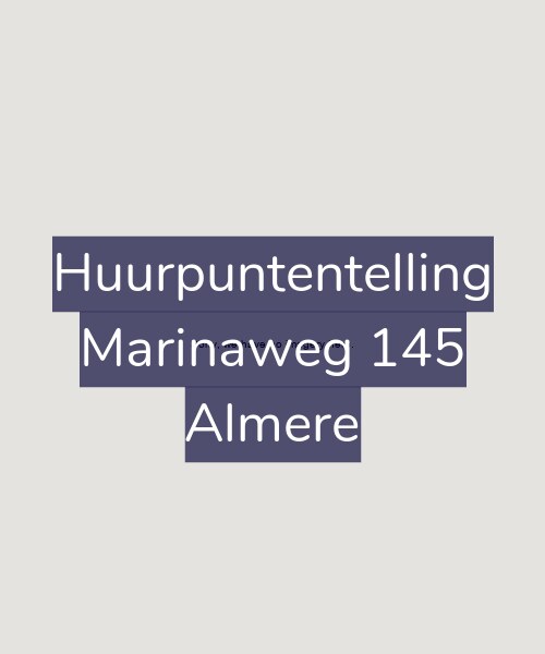 Foto gevel Huurpuntentelling voor Marinaweg 145, Almere
