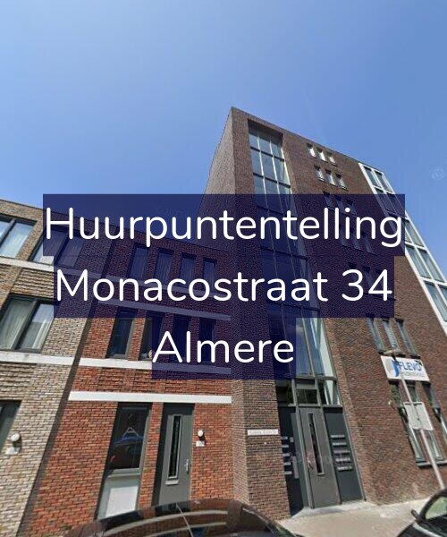Foto gevel Huurpuntentelling voor Monacostraat 34, Almere