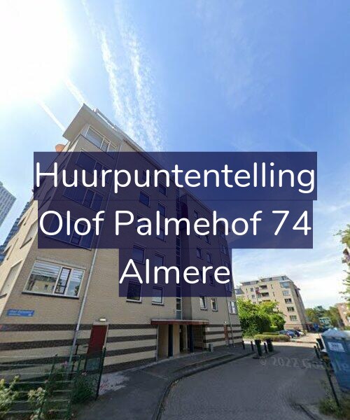 Foto gevel Huurpuntentelling voor Olof Palmehof 74, Almere