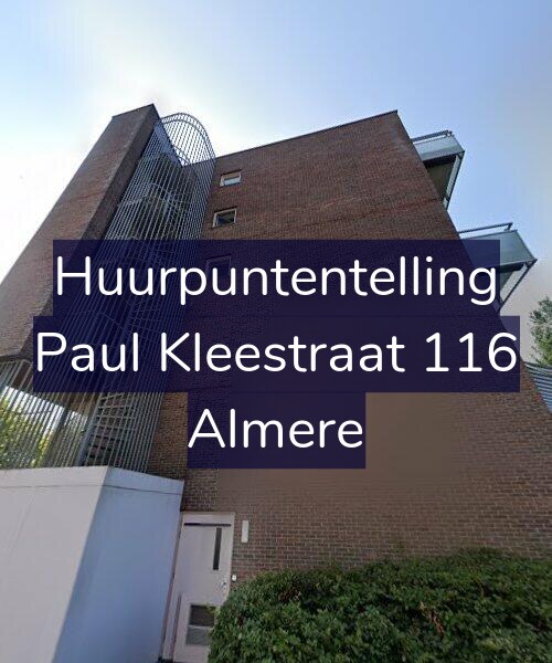 Foto gevel Huurpuntentelling voor Paul Kleestraat 116, Almere