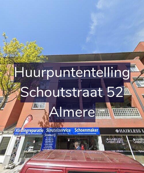 Foto gevel Huurpuntentelling voor Schoutstraat 52, Almere