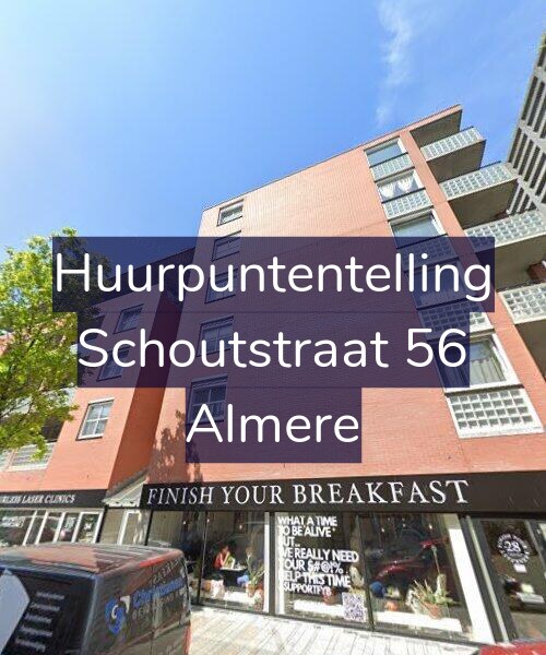 Foto gevel Huurpuntentelling voor Schoutstraat 56, Almere