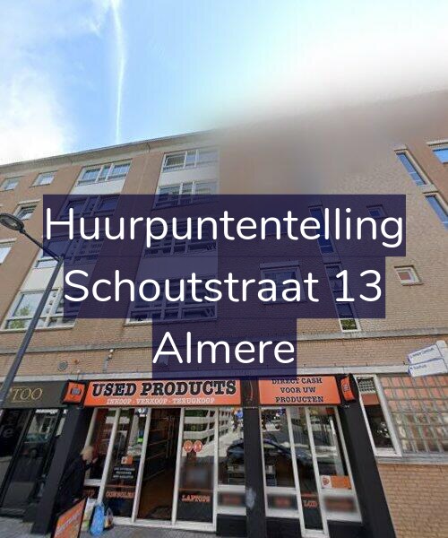 Foto gevel Huurpuntentelling voor Schoutstraat 13, Almere
