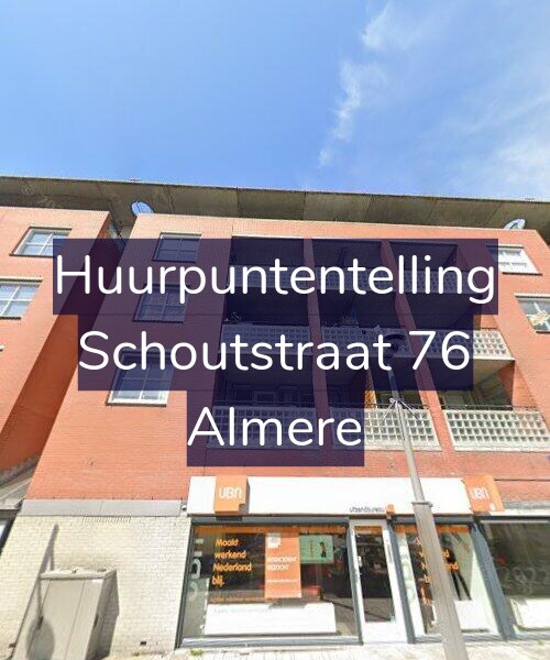 Foto gevel Huurpuntentelling voor Schoutstraat 76, Almere