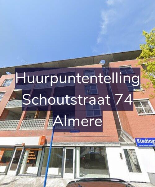 Foto gevel Huurpuntentelling voor Schoutstraat 74, Almere