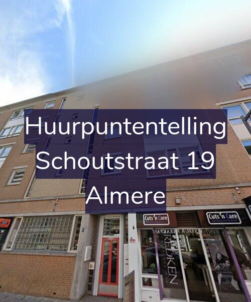 Foto gevel Huurpuntentelling voor Schoutstraat 19, Almere