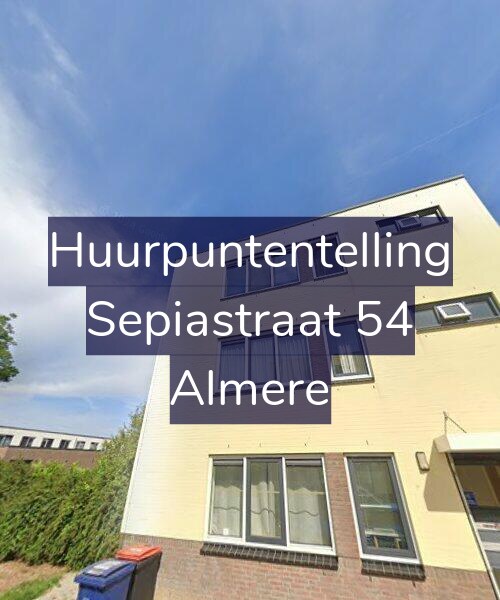 Foto gevel Huurpuntentelling voor Sepiastraat 54, Almere