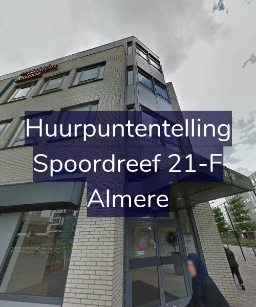 Foto gevel Huurpuntentelling voor Spoordreef 21-F, Almere