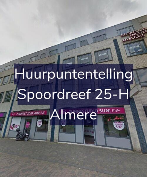 Foto gevel Huurpuntentelling voor Spoordreef 25-H, Almere
