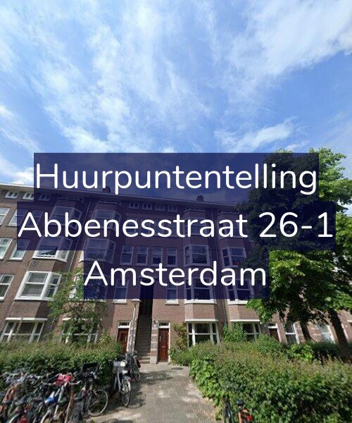 Foto gevel Huurpuntentelling voor Abbenesstraat 26-1, Amsterdam