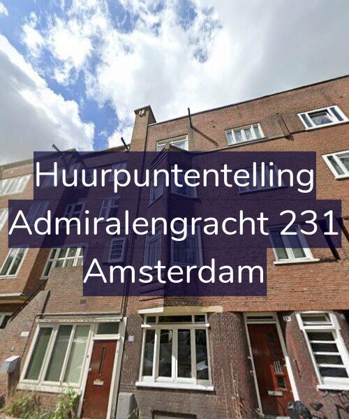 Foto gevel Huurpuntentelling voor Admiralengracht 231, Amsterdam