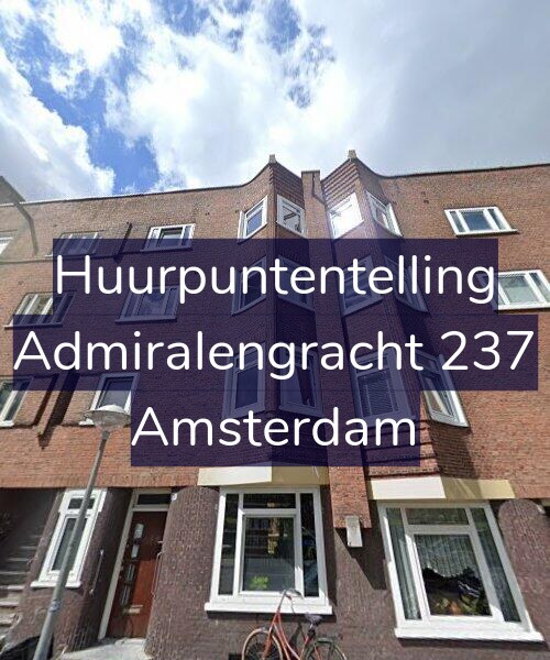Foto gevel Huurpuntentelling voor Admiralengracht 237, Amsterdam
