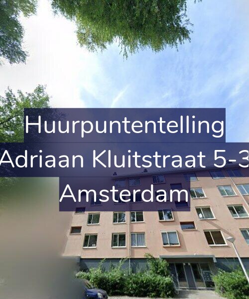 Foto gevel Huurpuntentelling voor Adriaan Kluitstraat 5-3, Amsterdam