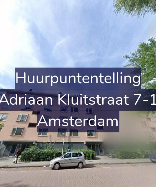 Foto gevel Huurpuntentelling voor Adriaan Kluitstraat 7-1, Amsterdam