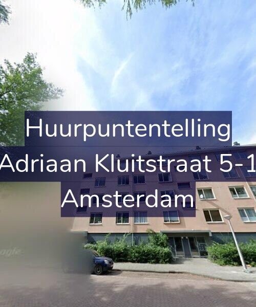 Foto gevel Huurpuntentelling voor Adriaan Kluitstraat 5-1, Amsterdam