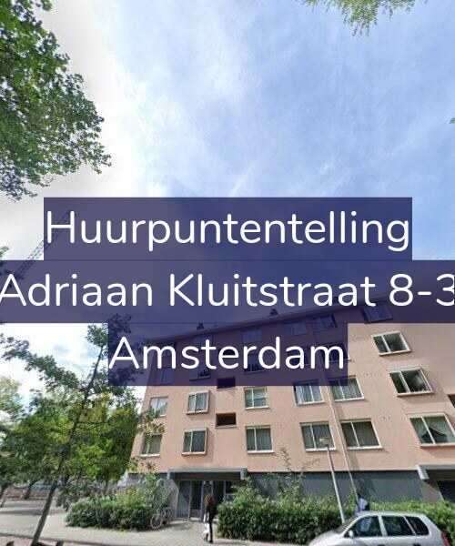 Foto gevel Huurpuntentelling voor Adriaan Kluitstraat 8-3, Amsterdam