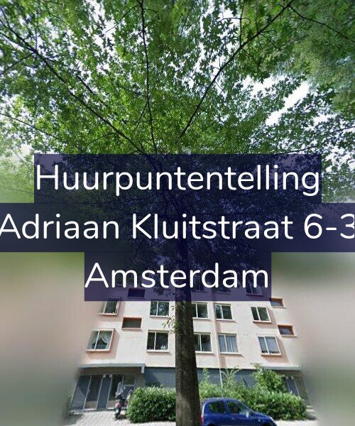 Foto gevel Huurpuntentelling voor Adriaan Kluitstraat 6-3, Amsterdam