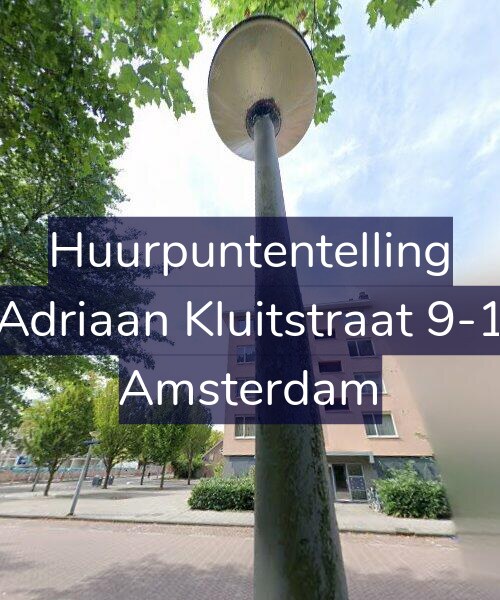 Foto gevel Huurpuntentelling voor Adriaan Kluitstraat 9-1, Amsterdam