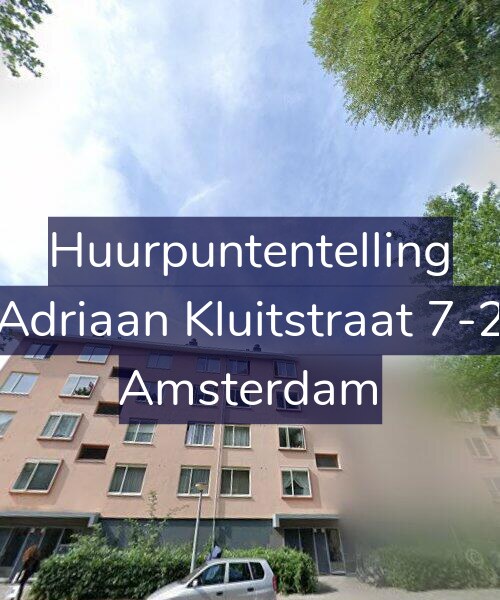 Foto gevel Huurpuntentelling voor Adriaan Kluitstraat 7-2, Amsterdam