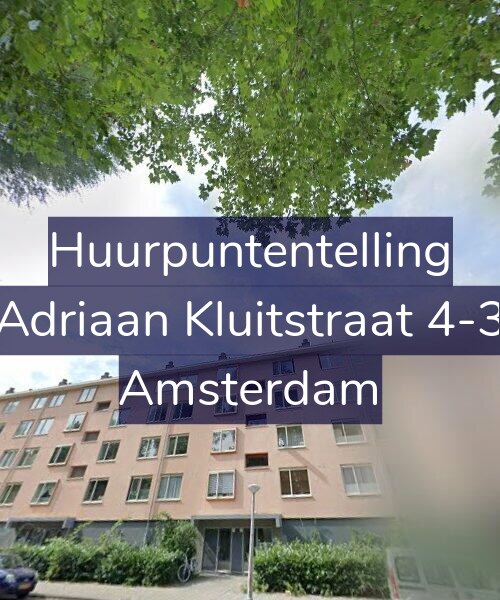 Foto gevel Huurpuntentelling voor Adriaan Kluitstraat 4-3, Amsterdam