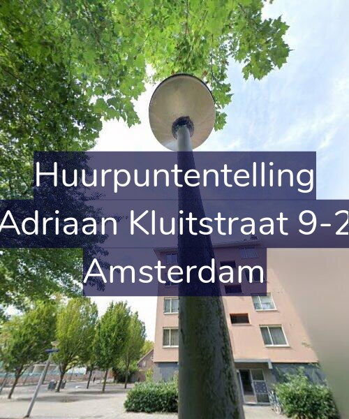 Foto gevel Huurpuntentelling voor Adriaan Kluitstraat 9-2, Amsterdam
