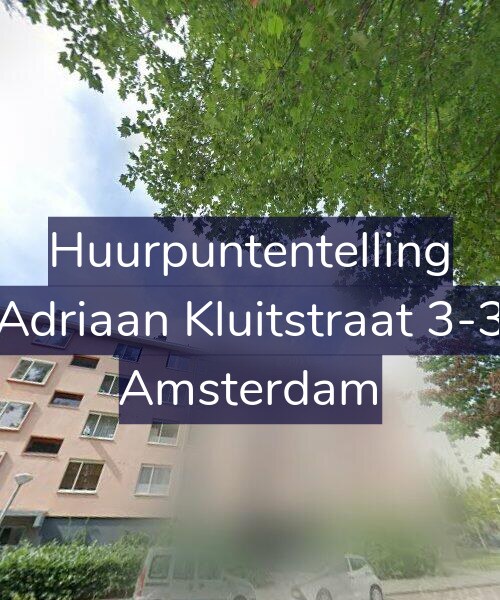 Foto gevel Huurpuntentelling voor Adriaan Kluitstraat 3-3, Amsterdam