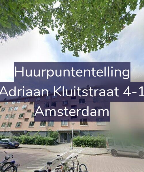 Foto gevel Huurpuntentelling voor Adriaan Kluitstraat 4-1, Amsterdam