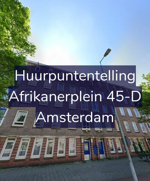 Foto gevel Huurpuntentelling voor Afrikanerplein 45-D, Amsterdam