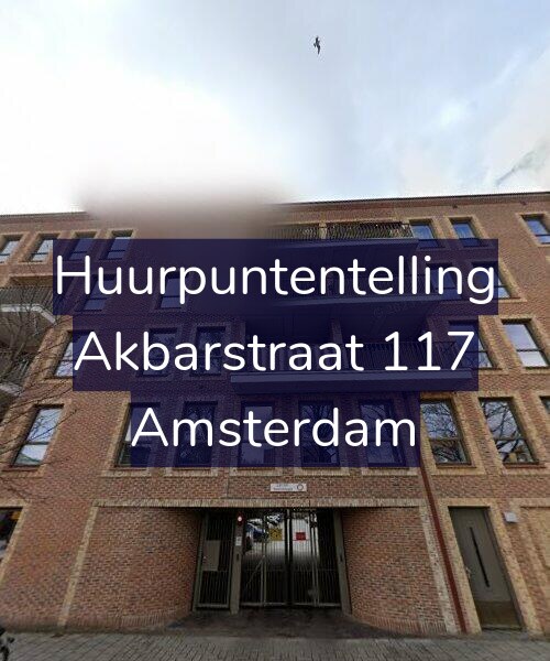 Foto gevel Huurpuntentelling voor Akbarstraat 117, Amsterdam