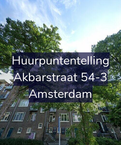 Foto gevel Huurpuntentelling voor Akbarstraat 54-3, Amsterdam