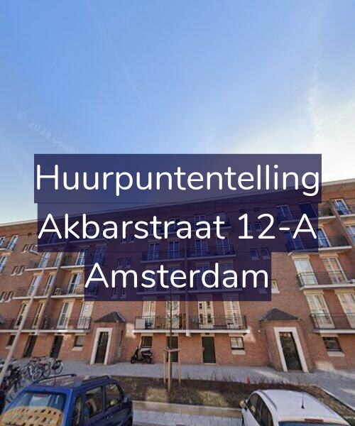 Foto gevel Huurpuntentelling voor Akbarstraat 12-A, Amsterdam