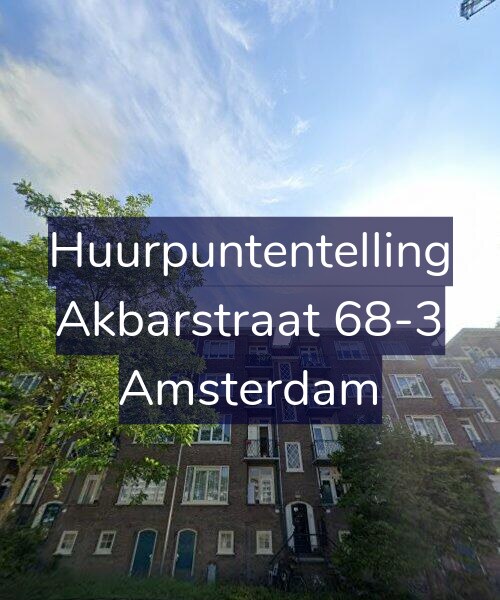 Foto gevel Huurpuntentelling voor Akbarstraat 68-3, Amsterdam