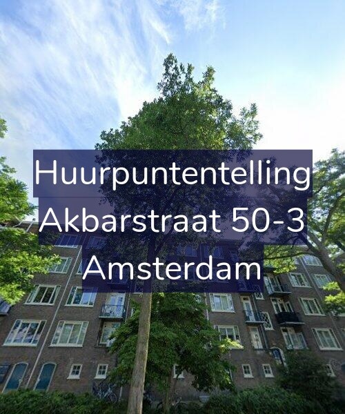 Foto gevel Huurpuntentelling voor Akbarstraat 50-3, Amsterdam