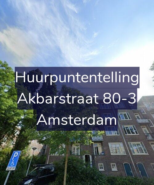Foto gevel Huurpuntentelling voor Akbarstraat 80-3, Amsterdam