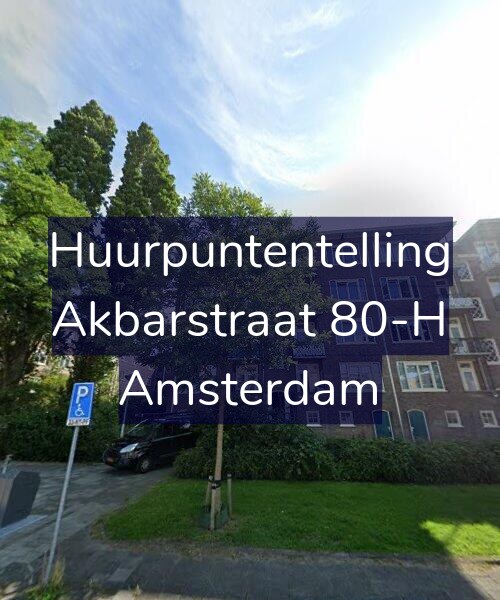 Foto gevel Huurpuntentelling voor Akbarstraat 80-H, Amsterdam