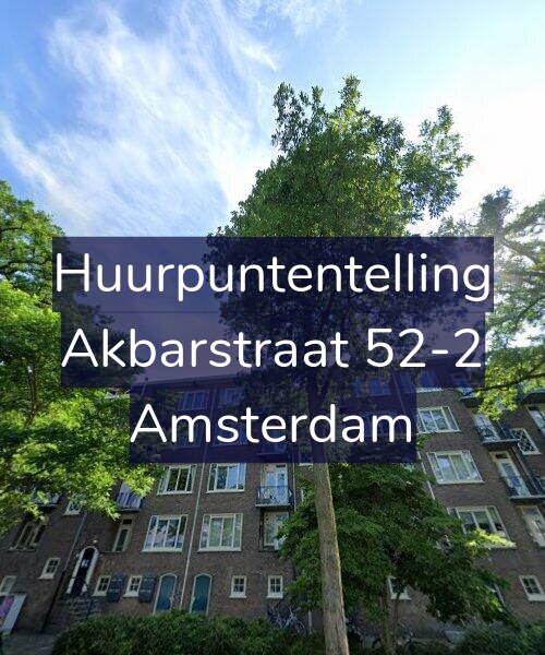 Foto gevel Huurpuntentelling voor Akbarstraat 52-2, Amsterdam