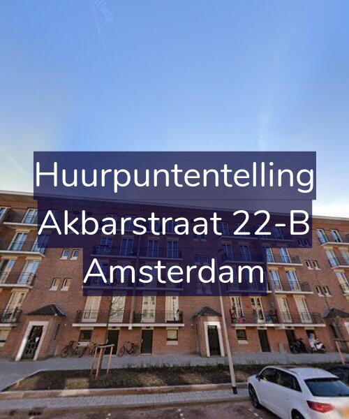 Foto gevel Huurpuntentelling voor Akbarstraat 22-B, Amsterdam