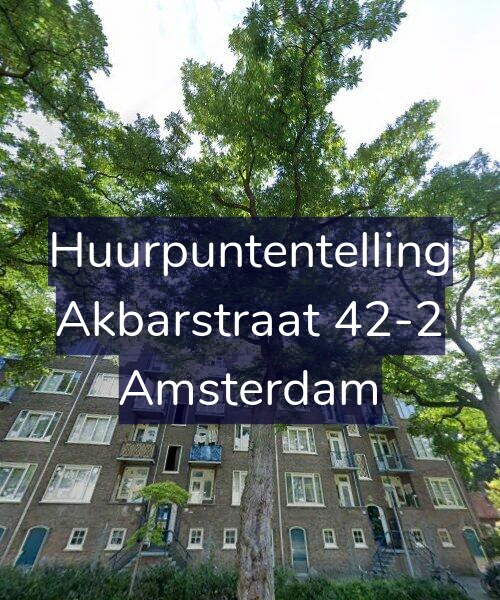 Foto gevel Huurpuntentelling voor Akbarstraat 42-2, Amsterdam