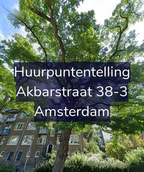 Foto gevel Huurpuntentelling voor Akbarstraat 38-3, Amsterdam