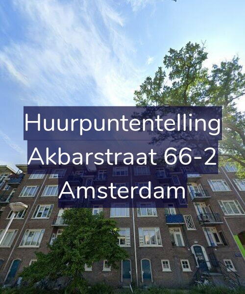 Foto gevel Huurpuntentelling voor Akbarstraat 66-2, Amsterdam