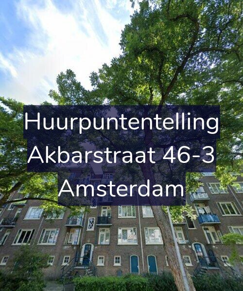 Foto gevel Huurpuntentelling voor Akbarstraat 46-3, Amsterdam