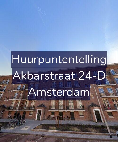 Foto gevel Huurpuntentelling voor Akbarstraat 24-D, Amsterdam