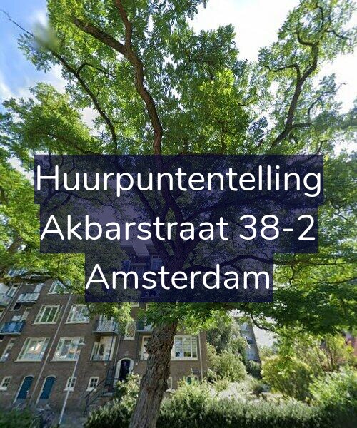 Foto gevel Huurpuntentelling voor Akbarstraat 38-2, Amsterdam