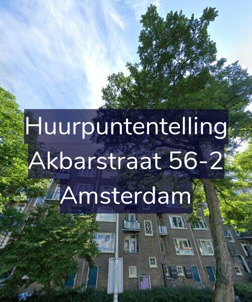 Foto gevel Huurpuntentelling voor Akbarstraat 56-2, Amsterdam