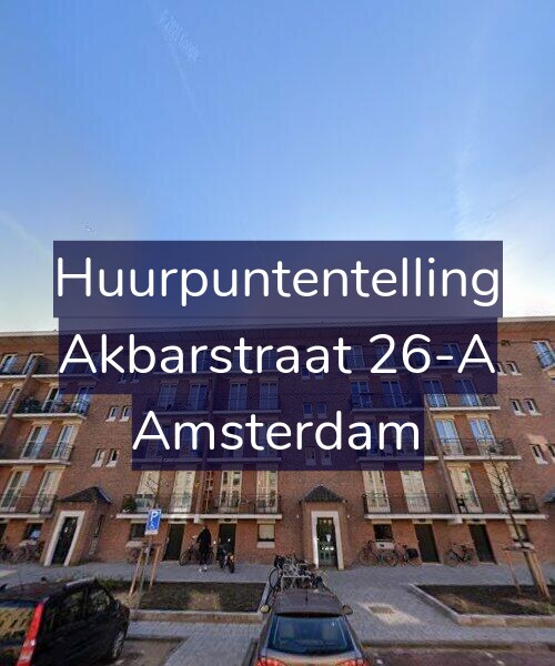 Foto gevel Huurpuntentelling voor Akbarstraat 26-A, Amsterdam